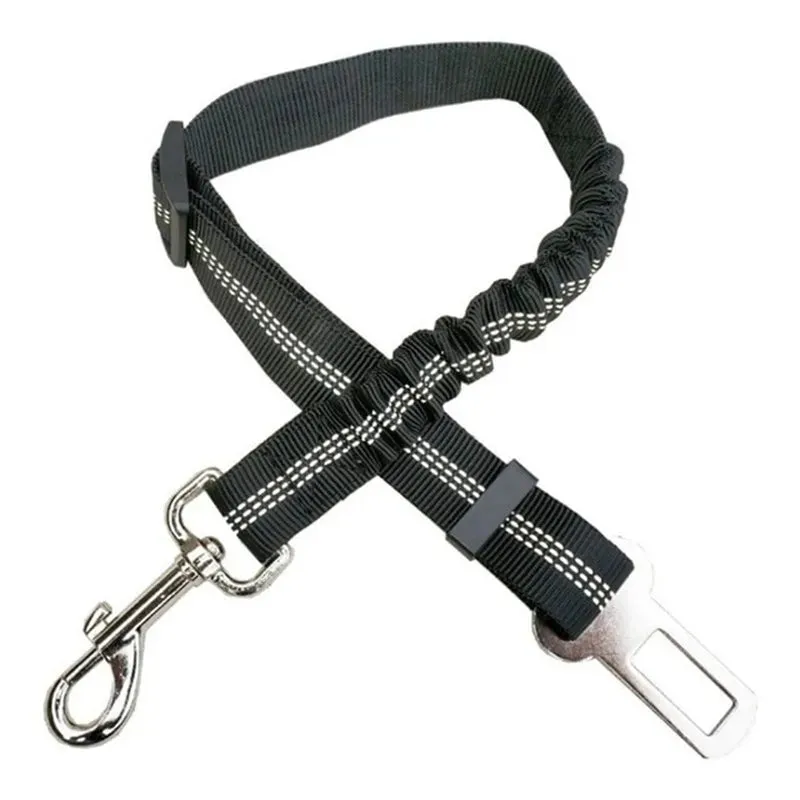 Adjustable Dog Seat Belt – Elastic Pet Car Leash Harness for Vehicle Safety